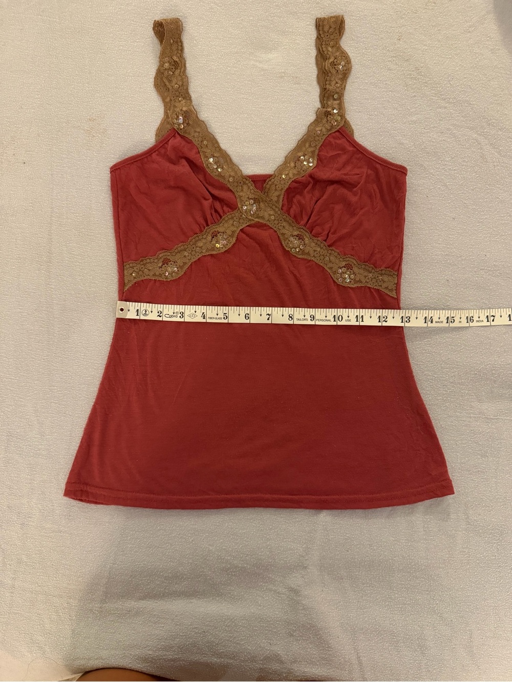 Y2K Fairy Grunge Lace Sequin Camisole Tank Top - Picture 4 of 6